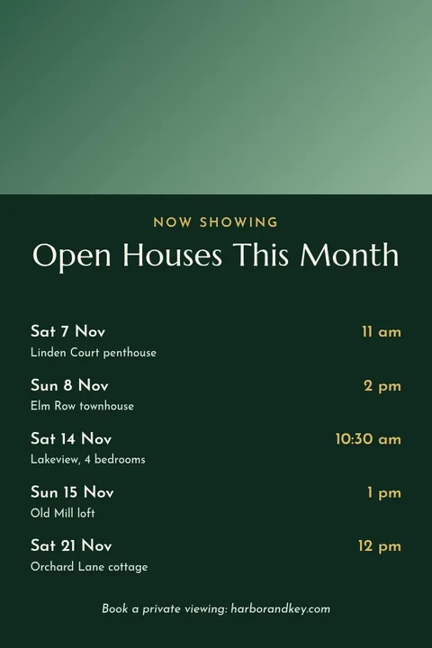 Open House Weekends Pin – Pinterest pin template