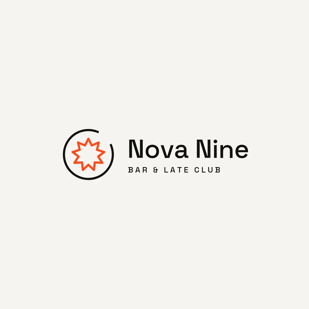 Nova Nine Neon Star Logo – Logo template
