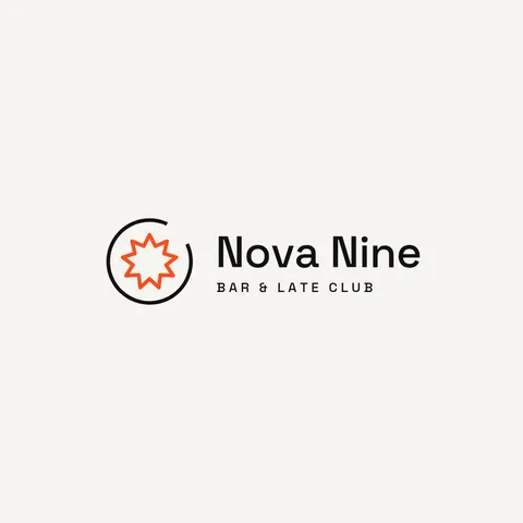 Nova Nine Neon Star Logo – Logo template