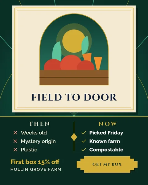 Gilded Harvest Box Poster – Instagram post template