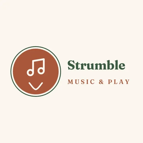 Strumble Smiling Note Badge – Logo template