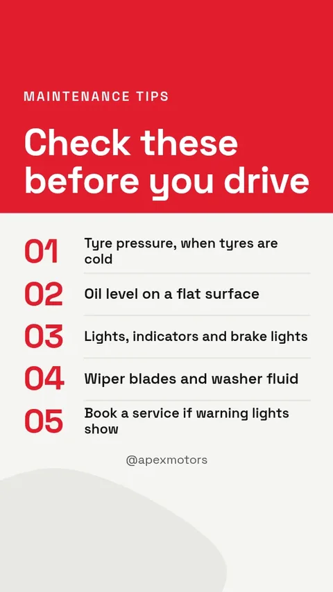 Five-Minute Car Check – Instagram story template