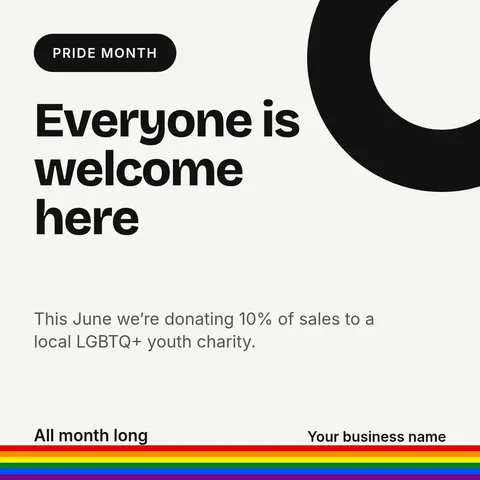 Pride Month statement – Instagram post template