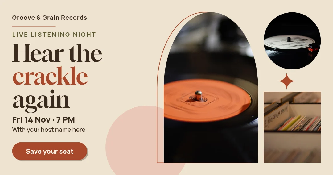 Terracotta Arch Listening Night – Facebook post template