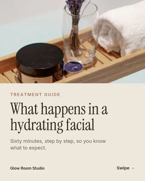 Treatment explainer carousel – Instagram carousel template, 6 pages