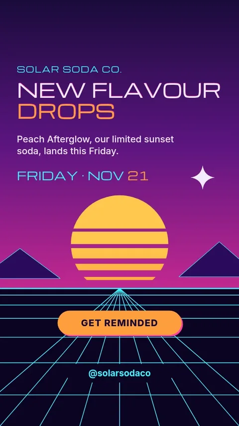 Split Sunset Soda Drop – Instagram story template