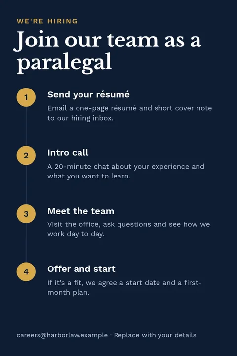 Paralegal Role Open Steps – Pinterest pin template