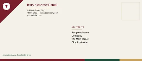Masthead Corner Dental Envelope – Envelope template