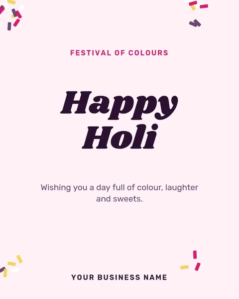 Holi greeting – Instagram post template