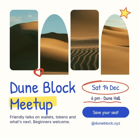 Dune Slices Meetup Notebook – Instagram post template