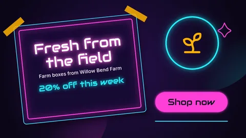 Neon Field Poster Offer – X post template