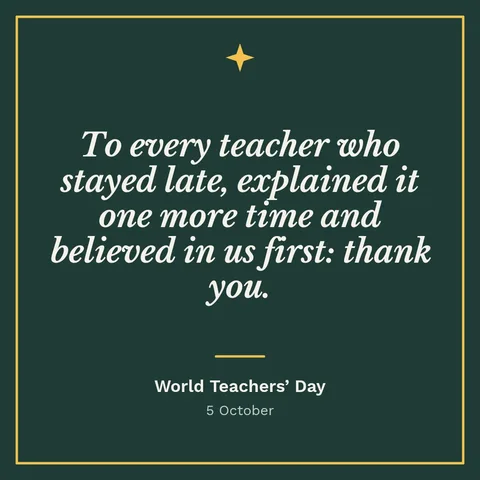 World Teachers’ Day thanks – LinkedIn post template