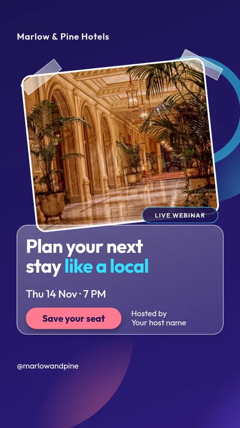 Taped Glass Lobby Webinar – Instagram story template