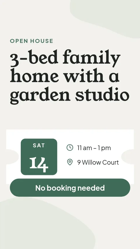 Open house story – Instagram story template