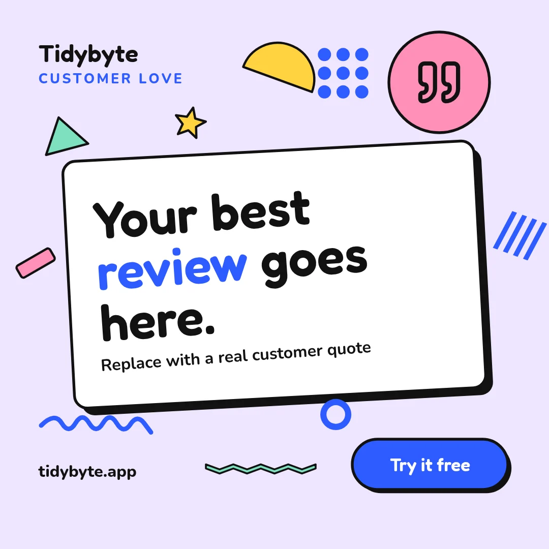 Confetti Card Review Post – LinkedIn post template