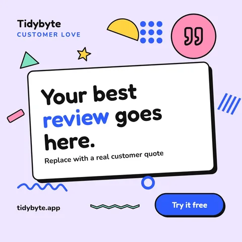 Confetti Card Review Post – LinkedIn post template