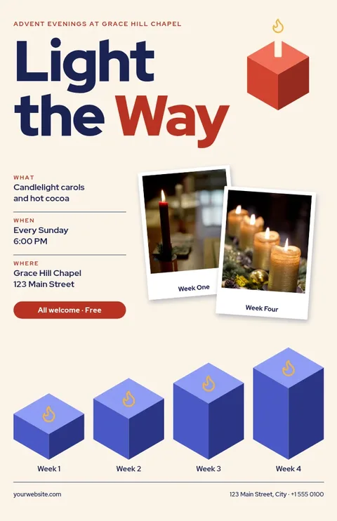 Advent Steps Iso Poster – Poster template