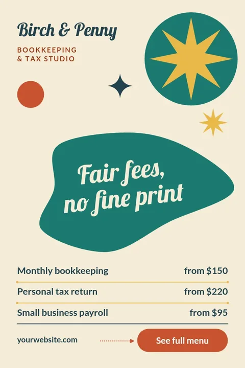 Atomic Kidney Fee Menu – Pinterest pin template