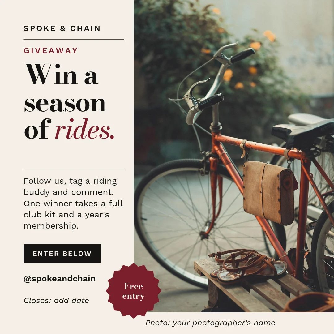 Paper Spoke Giveaway Split – Instagram post template