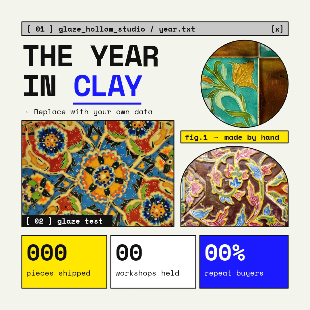 Raw Window Clay Ledger – Instagram post template