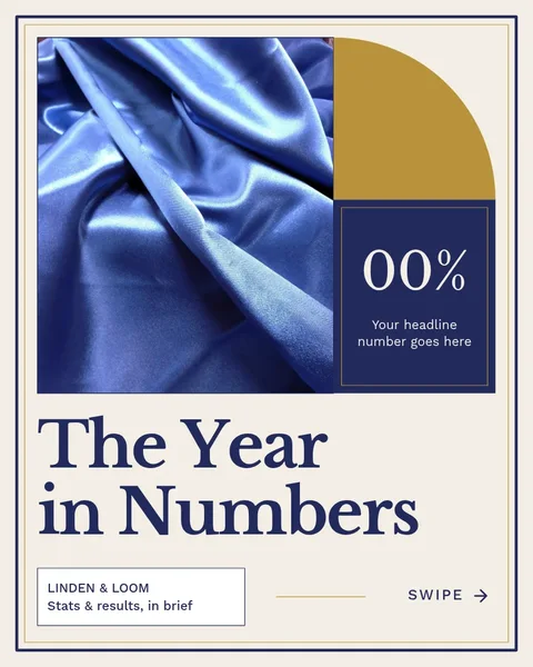 Nested Frames Fabric Stats – Instagram carousel template, 4 pages