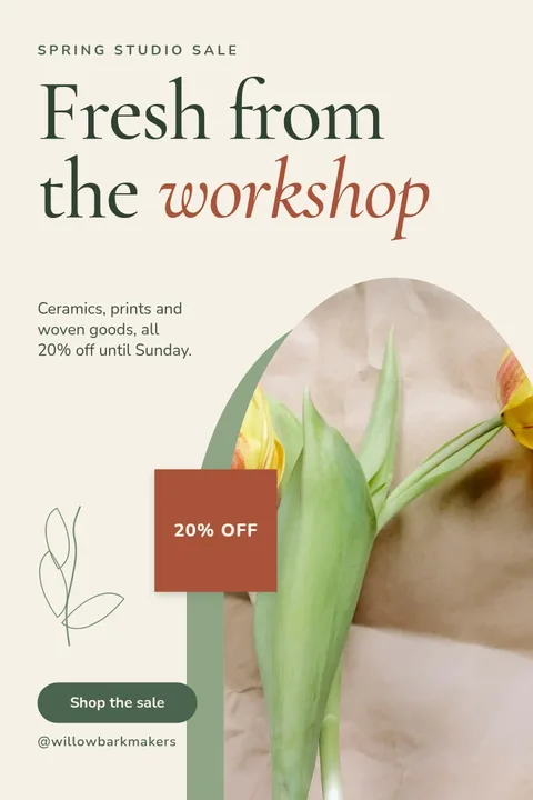 Tulip Arch Botanical Sale – Pinterest pin template