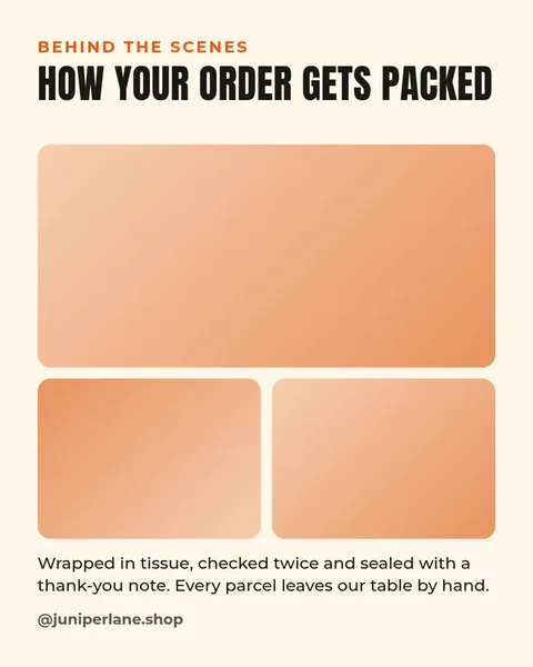 Packing Table Peek – Instagram post template