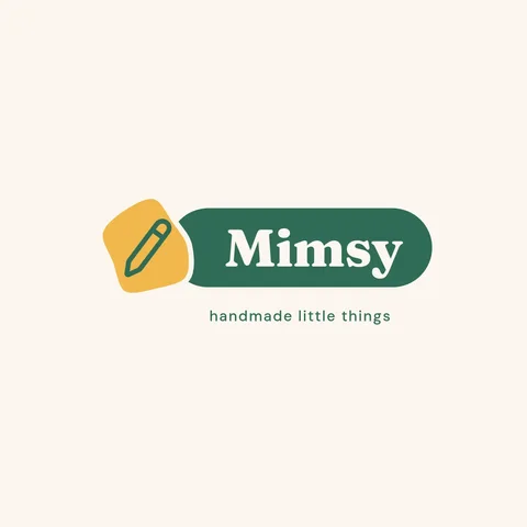 Mimsy Pencil Blob Pill Logo – Logo template