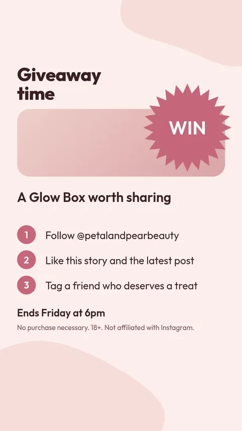 Glow Box Giveaway Story – Instagram story template