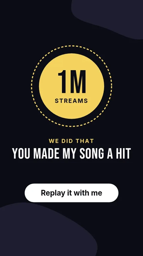 Million Streams Countdown Story – Instagram story template