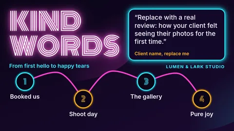 Neon Trail Kind Words – X post template