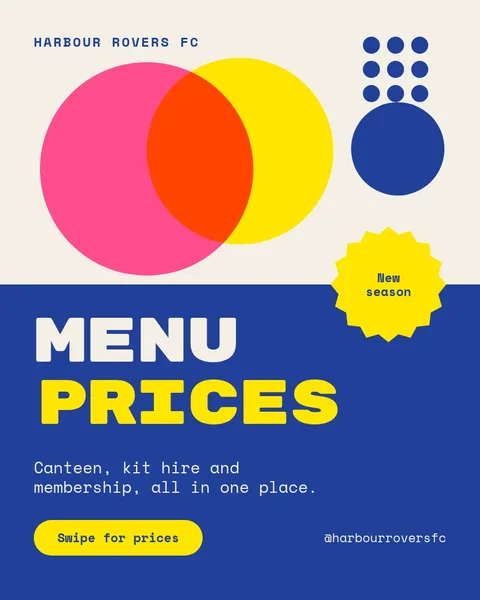 Clubhouse Overprint Price Split – Instagram carousel template, 3 pages