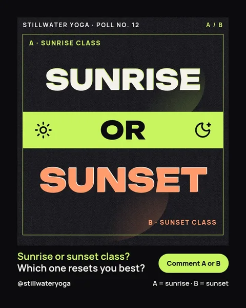 Sunrise Sunset Poll Bands – Instagram post template