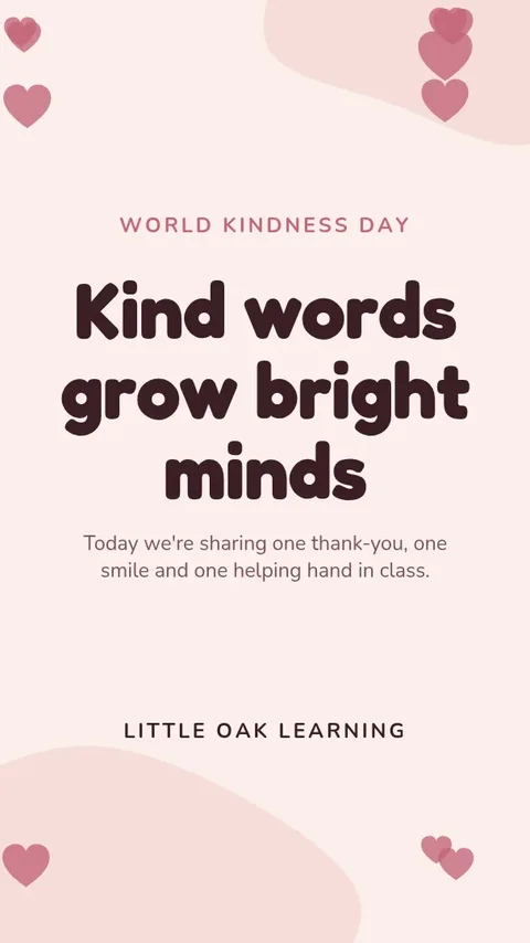 Blush Hearts Kindness Story – Instagram story template
