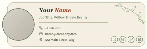Sage Leaf Venue Signature – Email signature template