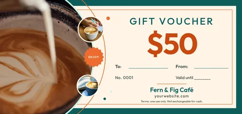 Orbit Latte Gift Voucher – Gift voucher template