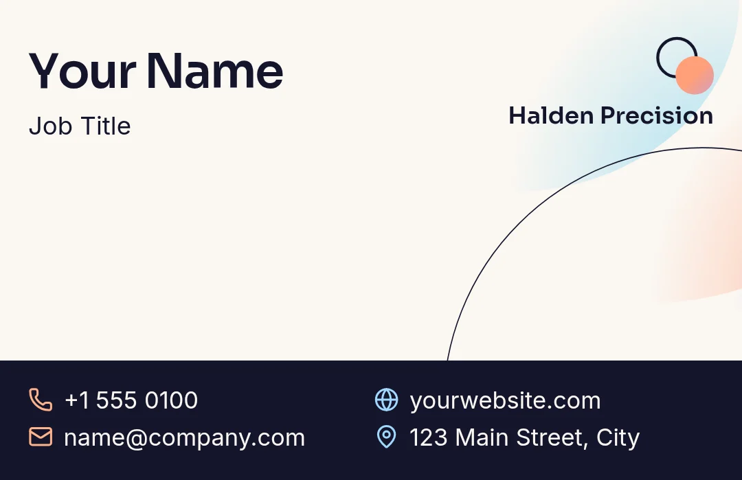 Aurora Band Business Card – Business card template, page 1