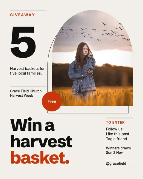 Harvest Arch Basket Giveaway – Instagram post template