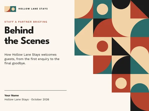 Quilt Tile Backstage Deck – Presentation template, 9 pages