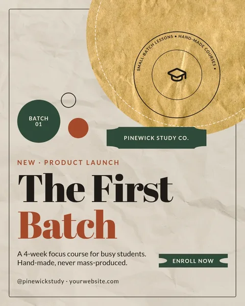 Kraft Circle First Batch – Instagram post template
