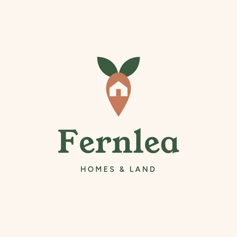 Fernlea Pin Sprout Lockup – Logo template