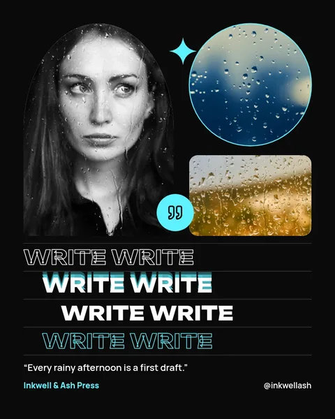 Rainy Draft Echo Rows – Instagram post template