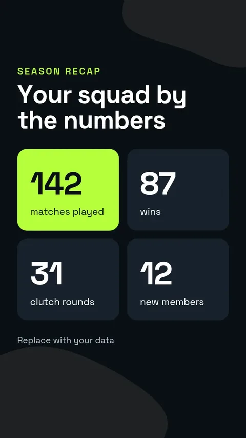 Season Stats Recap – Instagram story template