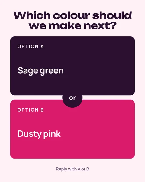 Vote the next colour – Instagram post template