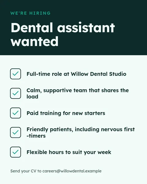 Join Our Dental Team – Instagram post template