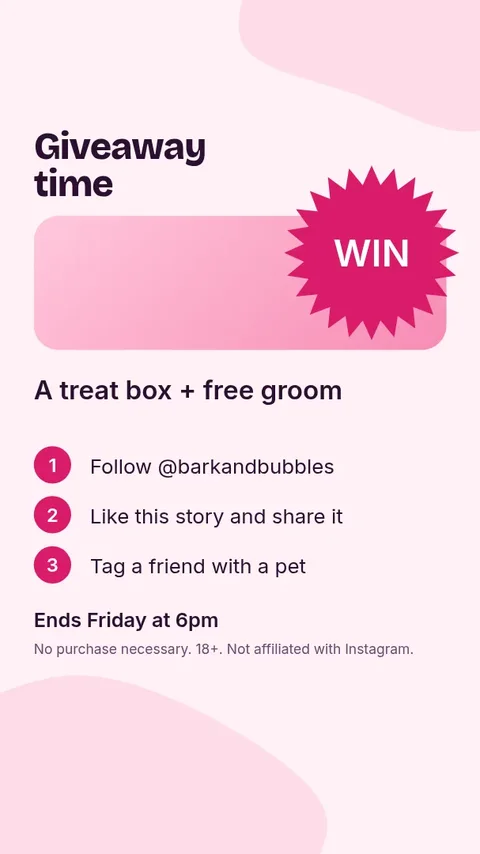 Pet Treat Box Giveaway Story – Instagram story template