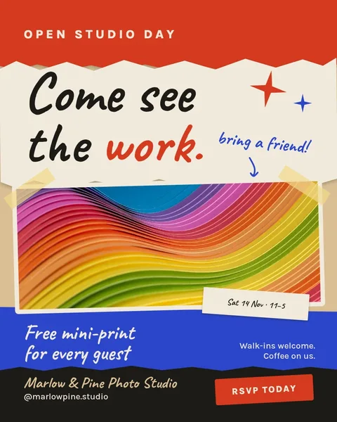 Torn Band Open Studio – Instagram post template