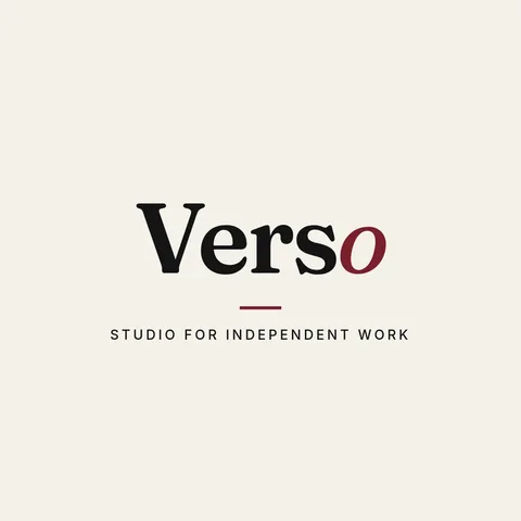 Verso Italic Wordmark – Logo template
