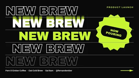 Rolling Brew Rows – YouTube thumbnail template