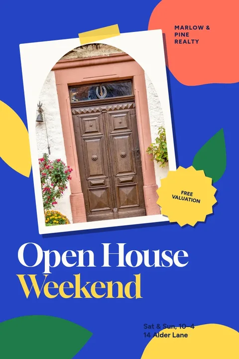 Pinned Poster Open House – Pinterest pin template
